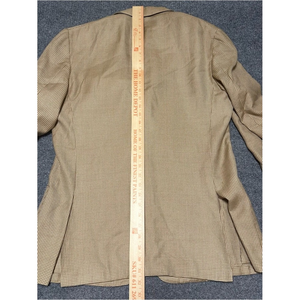 Ralph Lauren Purple Label Camel Hair Silk Houndstooth Blazer Made in England 42R - Picture 9 of 10